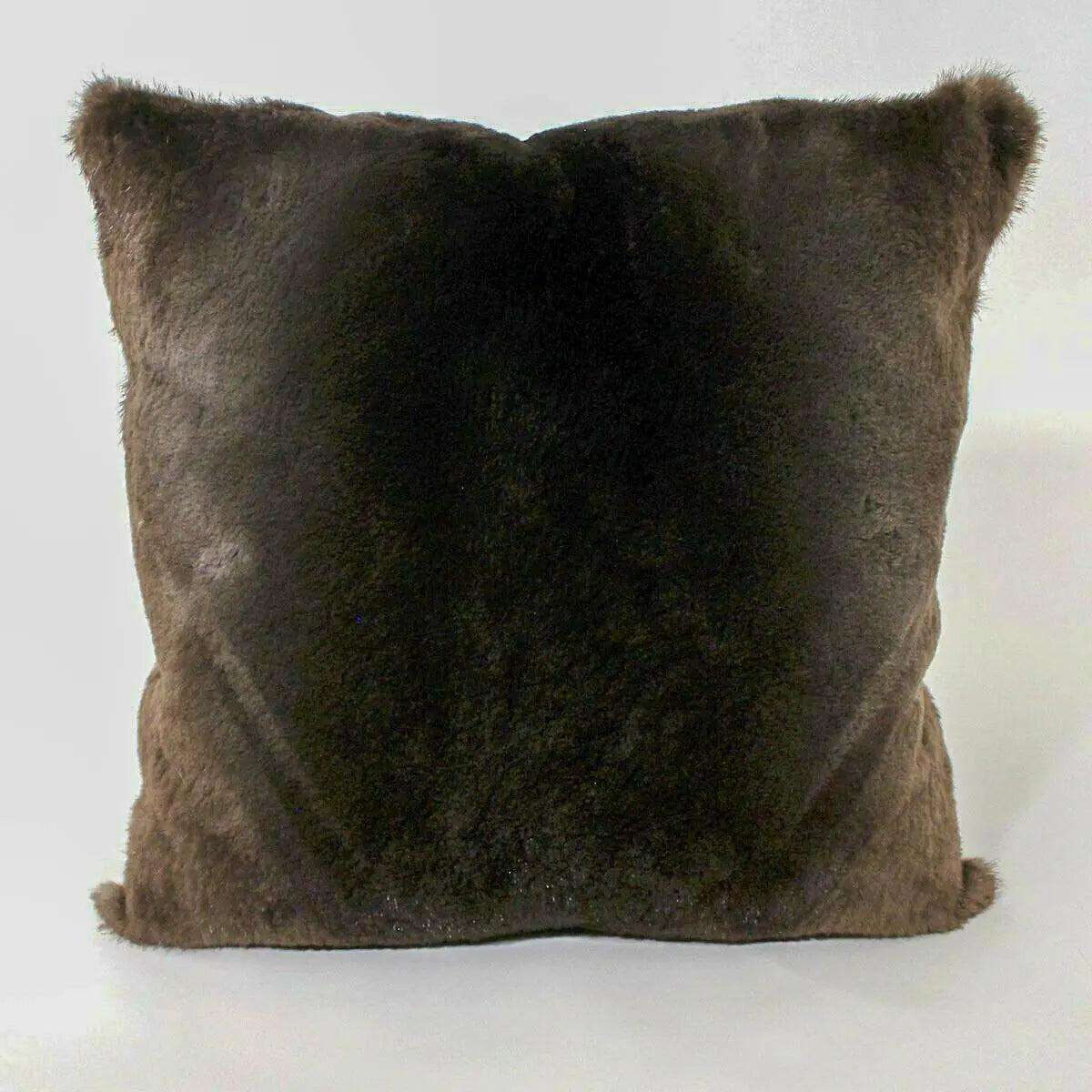 brown beaver fur pillow