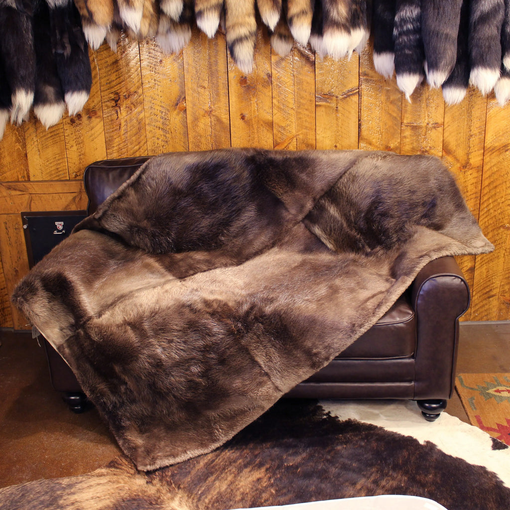 Real Black Beaver Fur Blanket – True North Furs