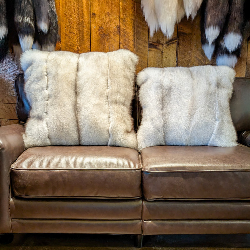Scandinavian Blue Fox Fur Pillow