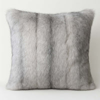 Scandinavian Blue Fox Fur Pillow