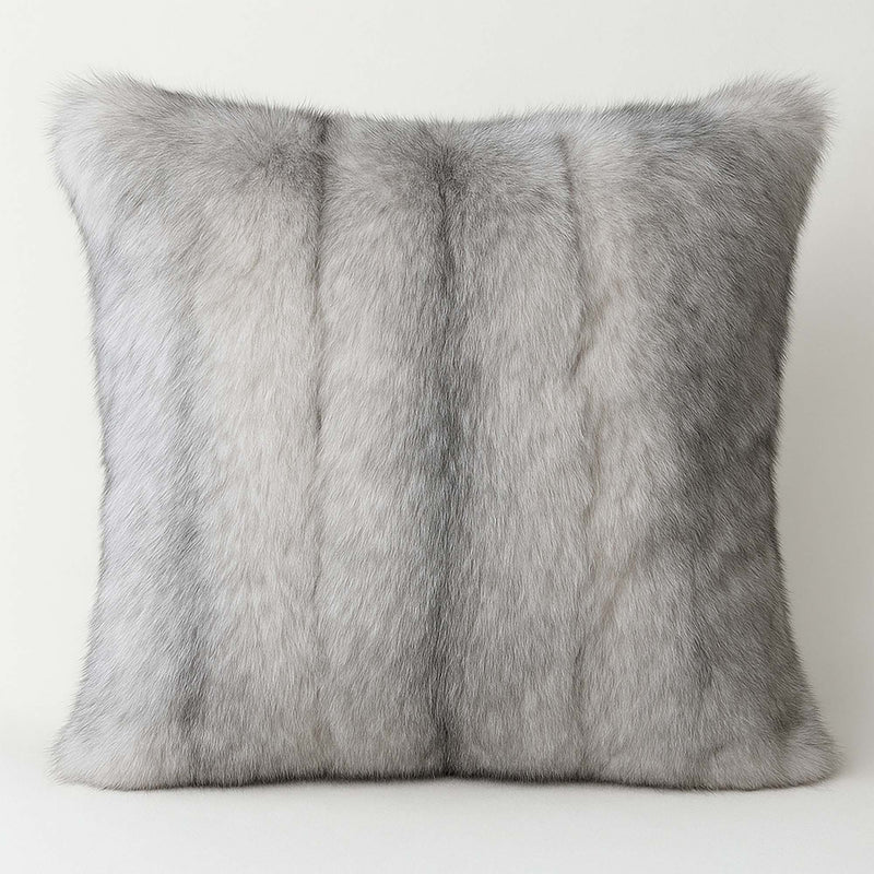 Scandinavian Blue Fox Fur Pillow