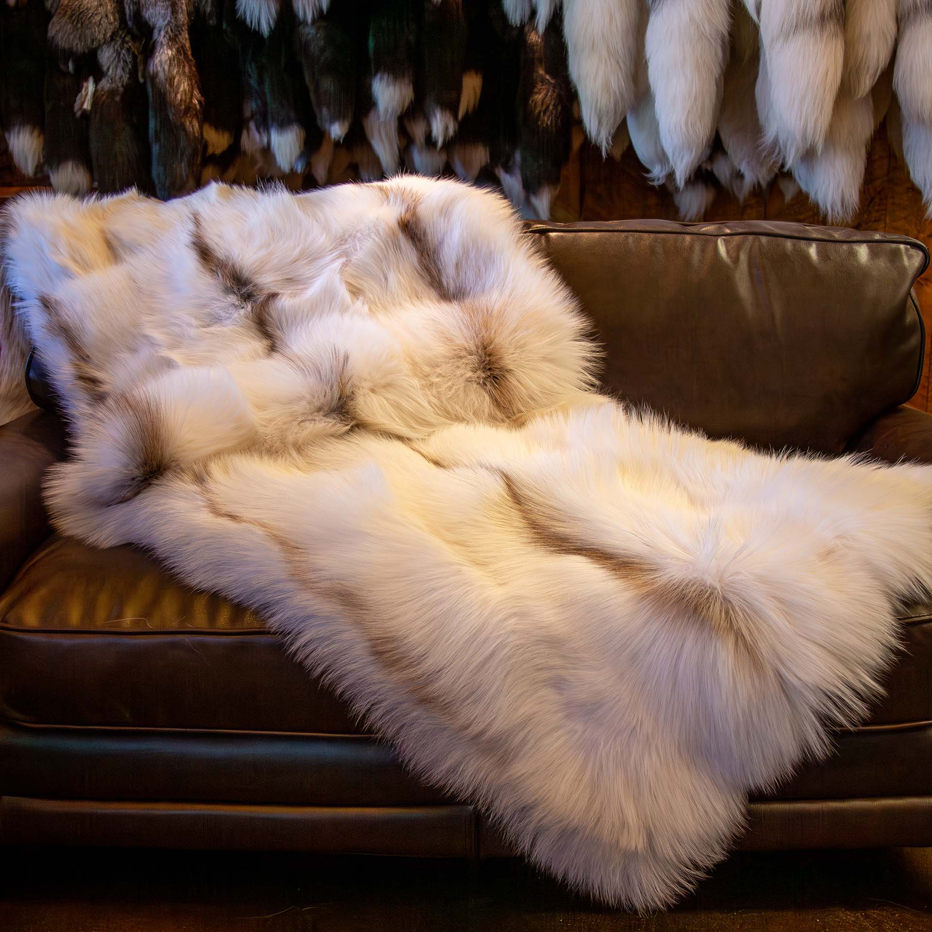 Scandinavian Sun Glo Fox Fur Blankets Throws