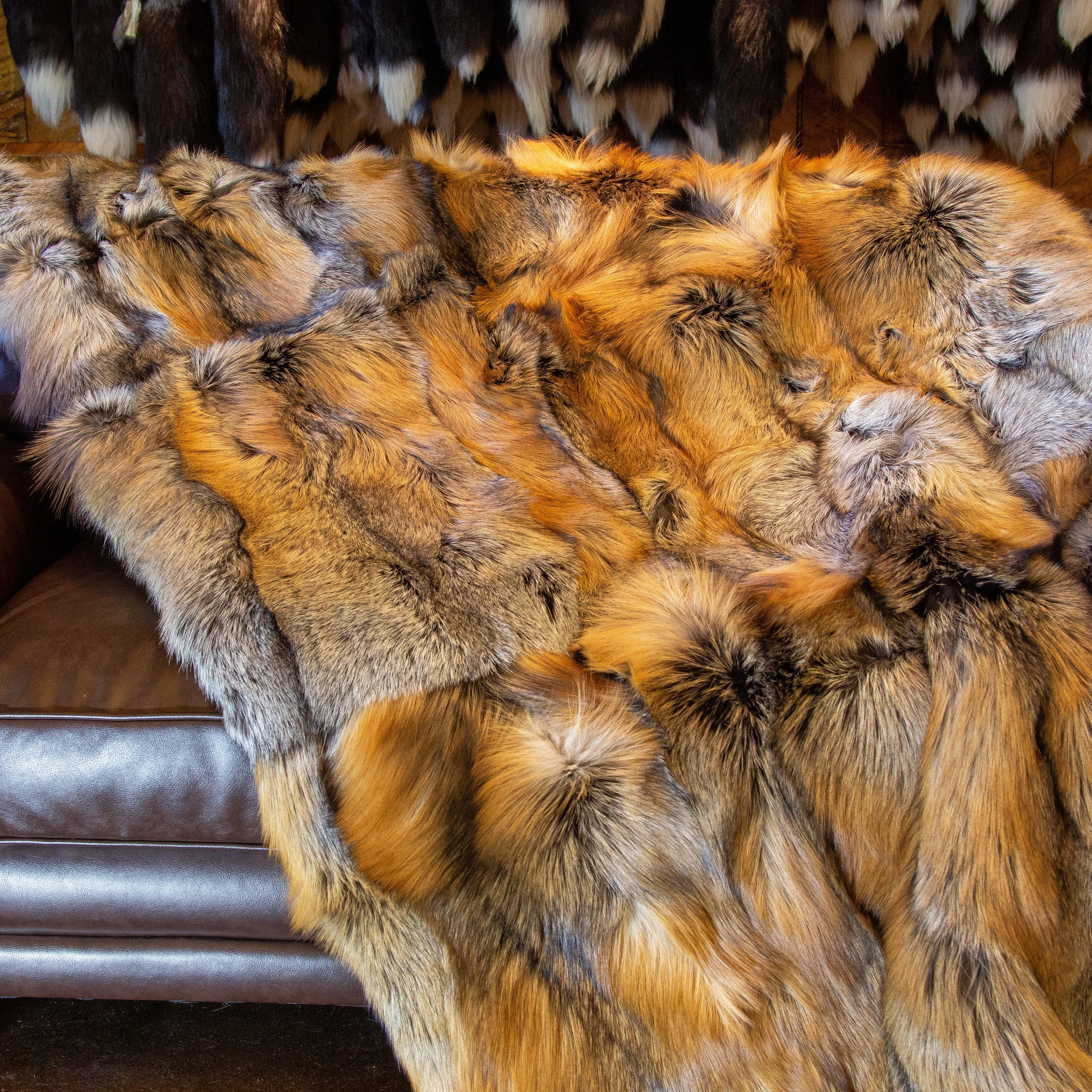 Luxury fox fur discount blanket