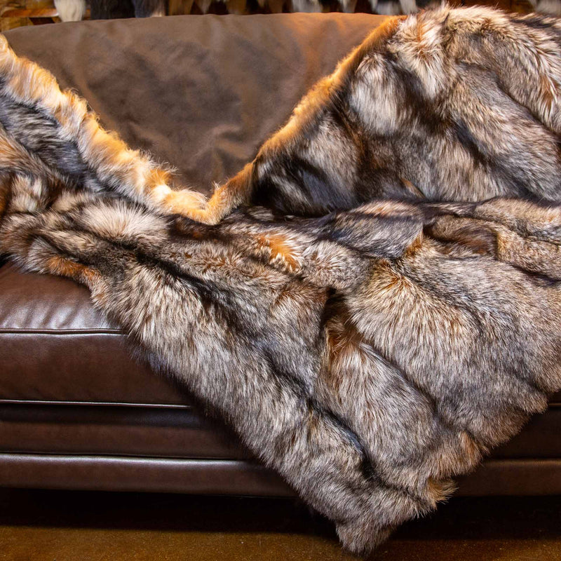 Scandinavian Crystal Fox Fur Blankets & Throws