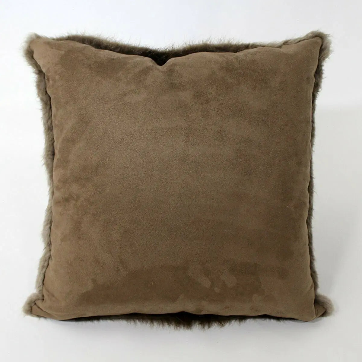 Brown Longhair Beaver Fur Pillow back