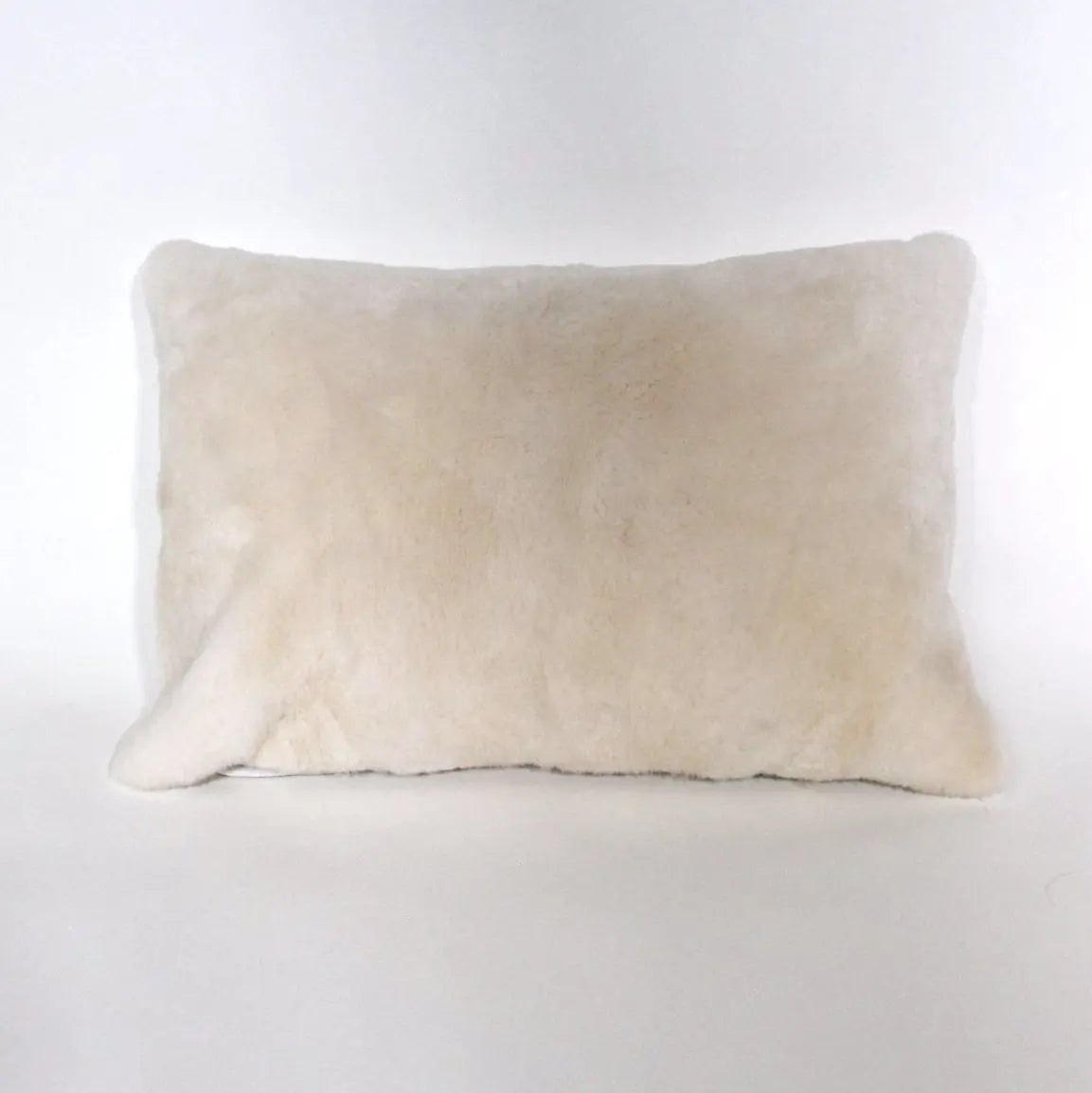 White Beaver Fur Pillow