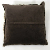 Black Longhair Beaver Fur Pillow back