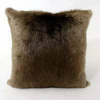 Brown Longhair Beaver Fur Pillow