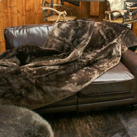 brown beaver fur blanket