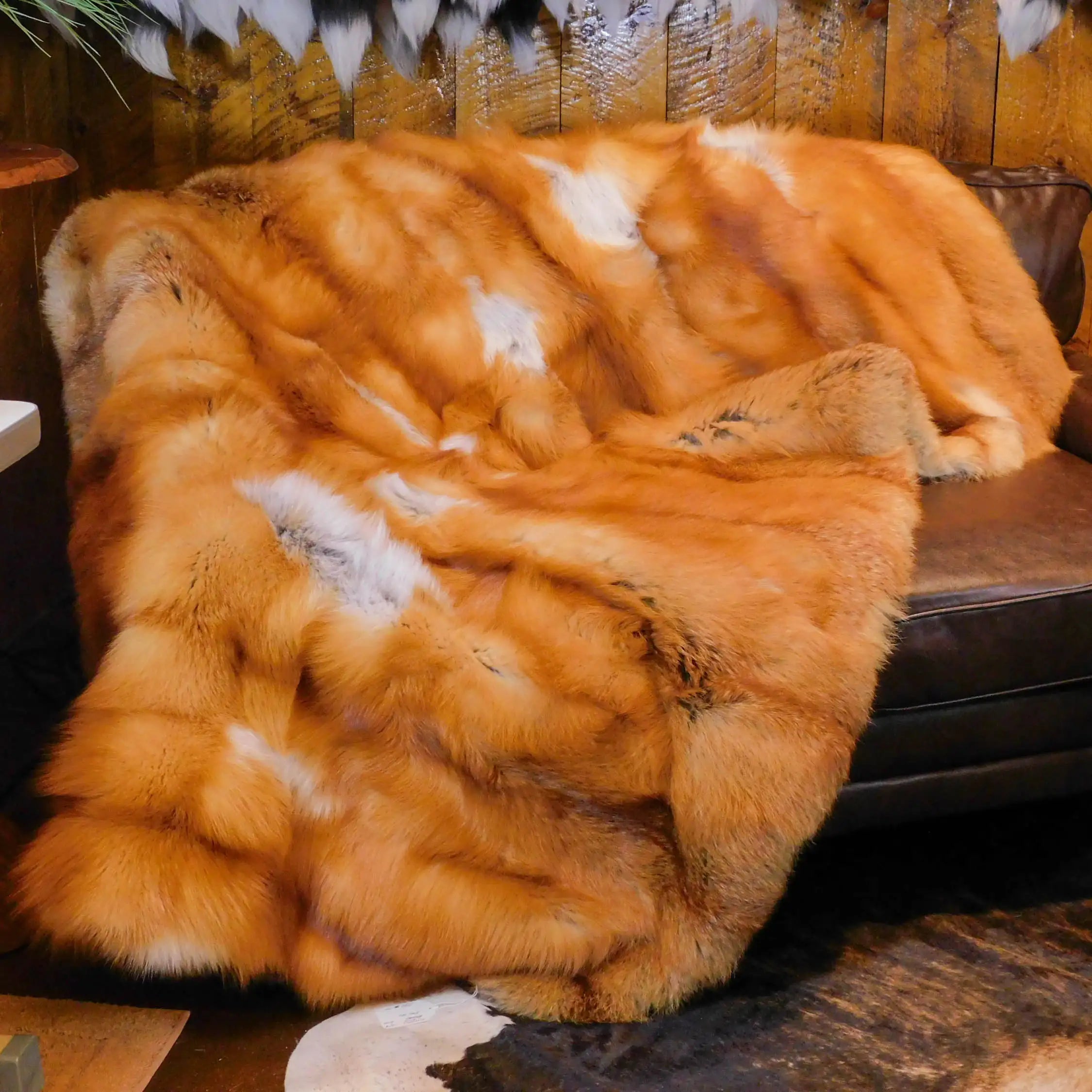 Fox fur blanket deals