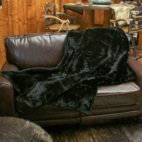 black beaver fur blanket