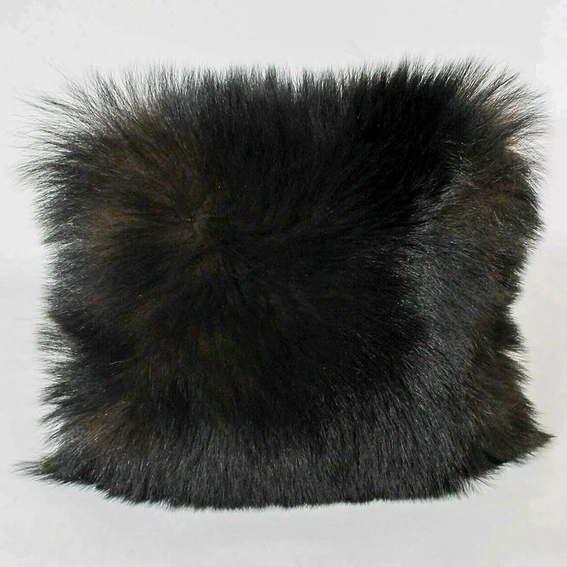 Black bear fur pillow