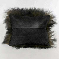 black bear fur pillow