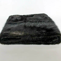 black longhair beaver fur blanket