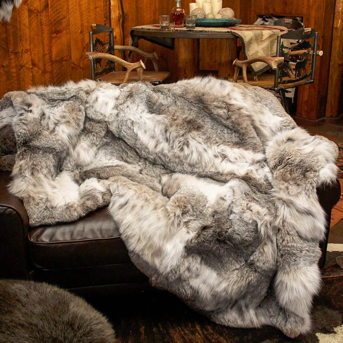 Canadian Lynx Fur Blanket