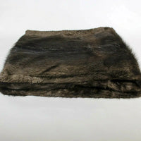 Dark Natural Longhair Beaver Fur Blanket