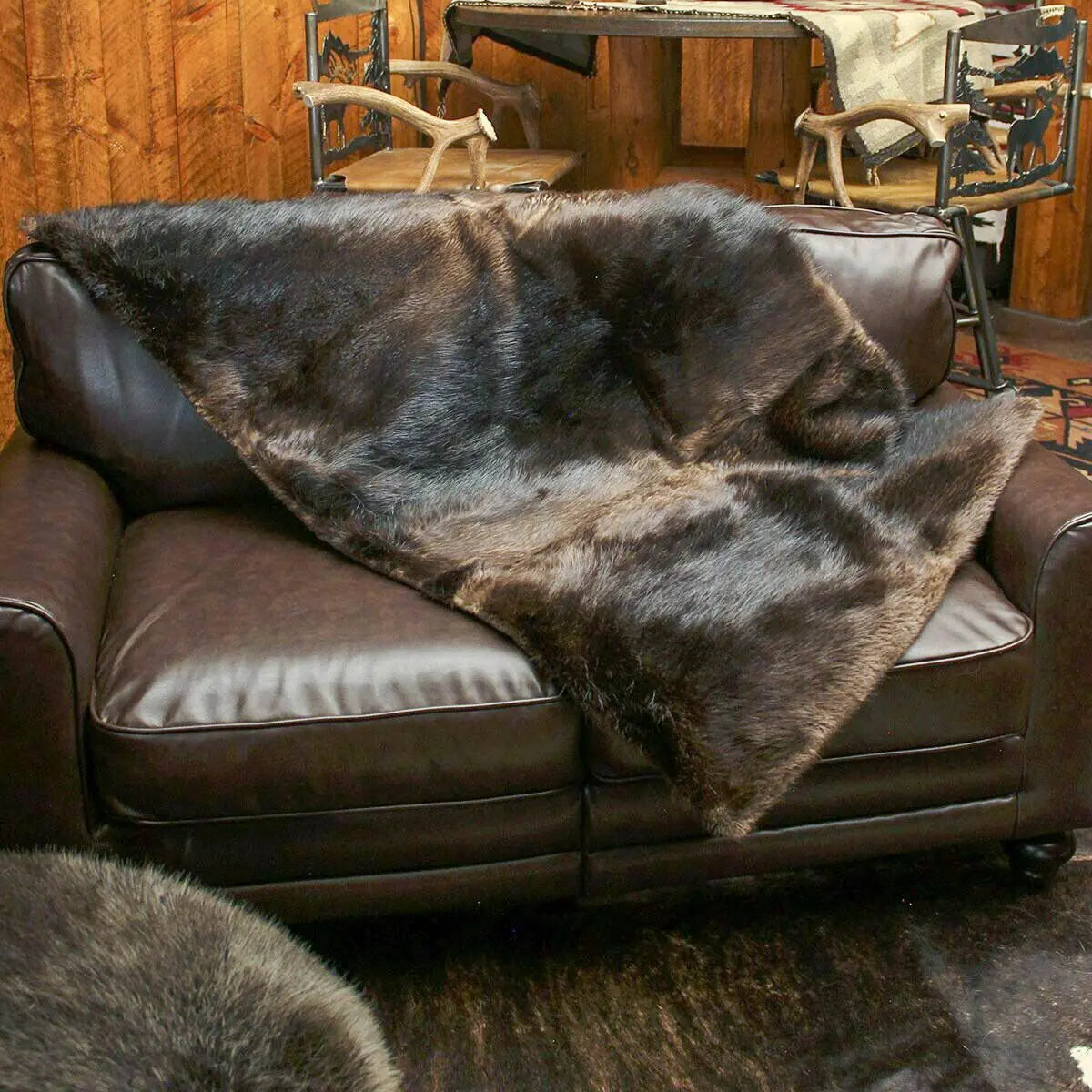 Black Beaver Fur Blanket