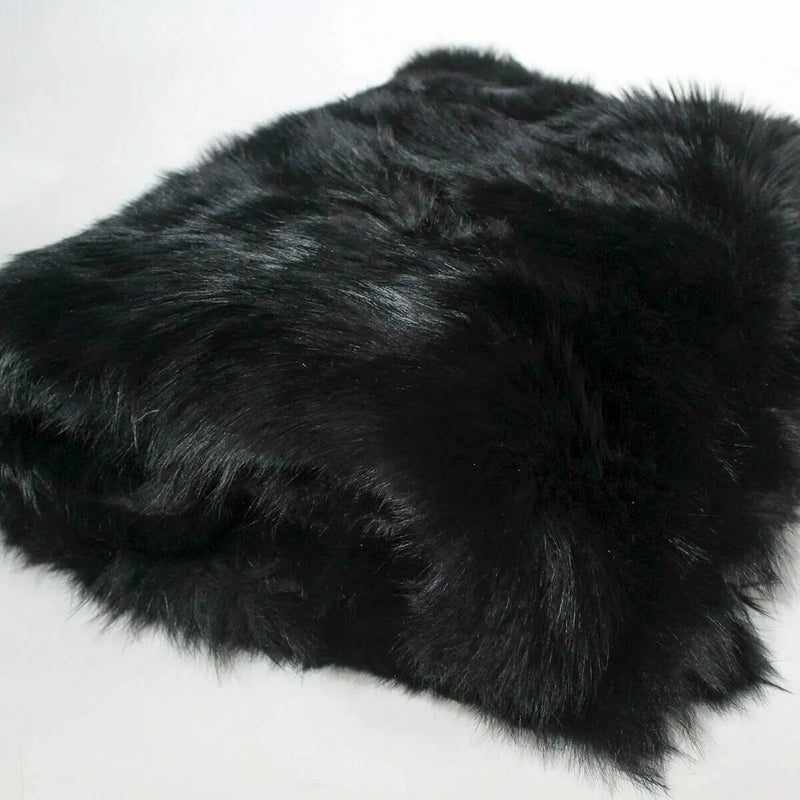 Black Coyote Fur Blanket