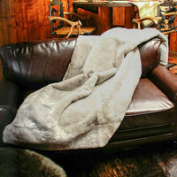 Gray Beaver Fur Blanket