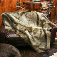 Silver Blond Beaver Fur Blanket