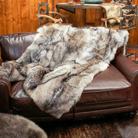 Western Coyote Fur Blanket