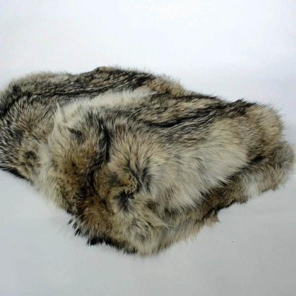 Western Coyote Fur Blanket True North Furs